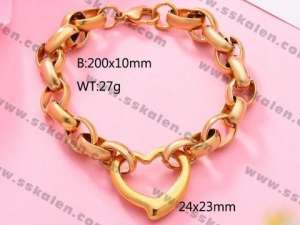 Stainless Steel Gold-plating Bracelet - KB84325-Z
