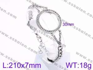 Stainless Steel Stone Bracelet - KB85021-K