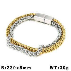 Stainless Steel Gold-plating Bracelet - KB85141-BD