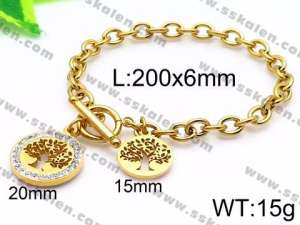Stainless Steel Gold-plating Bracelet - KB85495-Z