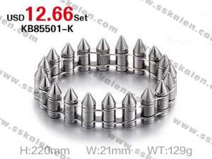 Punk Hip Hop Bike Bullets Bracelets - KB85501-K
