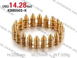 Punk Hip Hop Bike Bullets Bracelets - KB85503-K