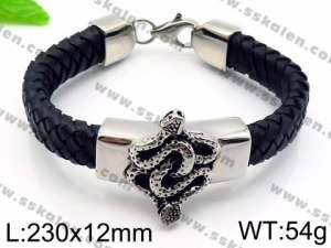 Leather Bracelet - KB85639-K