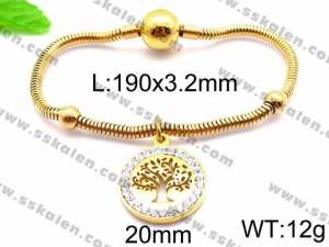 Stainless Steel Gold-plating Bracelet - KB85816-Z
