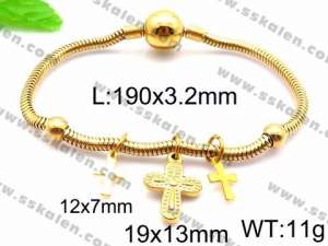 Stainless Steel Gold-plating Bracelet - KB85821-Z