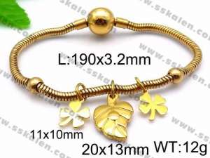 Stainless Steel Gold-plating Bracelet - KB85828-Z