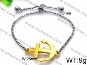 Stainless Steel Gold-plating Bracelet - KB85838-Z