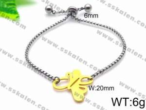 Stainless Steel Gold-plating Bracelet - KB85841-Z