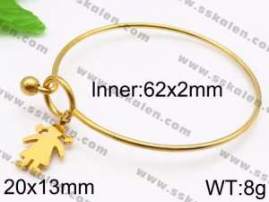 Stainless Steel Gold-plating Bangle - KB85916-Z