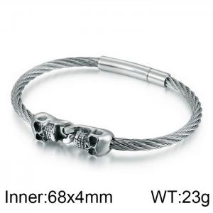 Stainless Steel Wire Bangle - KB86274-BD