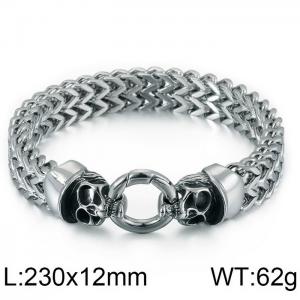 Stainless Skull Bracelet - KB86279-BD