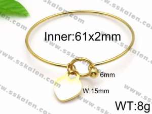 Stainless Steel Gold-plating Bangle - KB86863-Z
