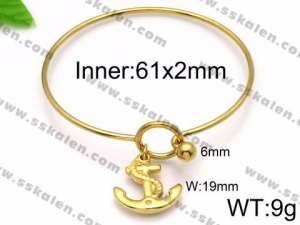 Stainless Steel Gold-plating Bangle - KB86864-Z