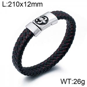 Leather Bracelet - KB86899-BD