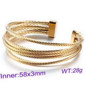 Stainless Steel Gold-plating Bangle - KB86951-Z