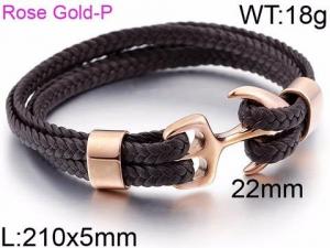 Leather Bracelet - KB86978-SJ