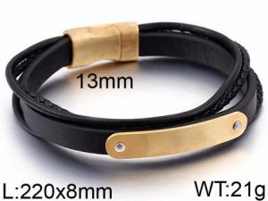 Leather Bracelet - KB86985-SJ