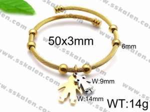 Stainless Steel Gold-plating Bangle - KB87108-Z
