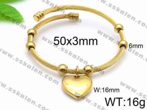 Stainless Steel Gold-plating Bangle - KB87110-Z