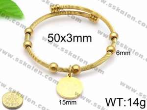 Stainless Steel Gold-plating Bangle - KB87112-Z