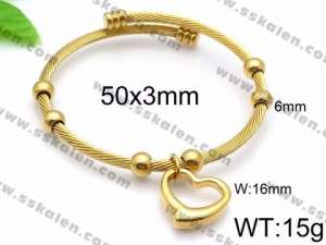 Stainless Steel Gold-plating Bangle - KB87114-Z