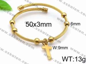 Stainless Steel Gold-plating Bangle - KB87115-Z