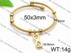 Stainless Steel Gold-plating Bangle - KB87116-Z