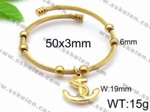 Stainless Steel Gold-plating Bangle - KB87117-Z