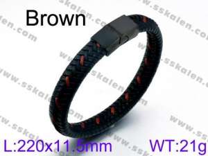 Leather Bracelet - KB87375-BD