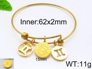 Stainless Steel Gold-plating Bangle - KB88099-Z