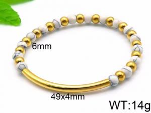 Stainless Steel Gold-plating Bracelet - KB91306-Z