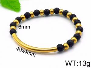 Stainless Steel Gold-plating Bracelet - KB91307-Z