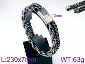 Stainless Steel Bracelet(Men) - KB91534-BD
