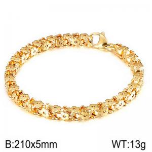 Stainless Steel Gold-plating Bracelet - KB91587-Z