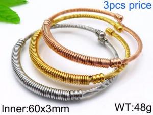 Stainless Steel Gold-plating Bangle - KB91986-YA