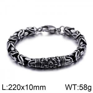 Stainless Skull Bracelet - KB92431-BD