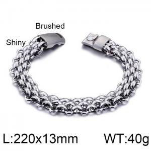 Stainless Steel Bracelet(Men) - KB92434-BD