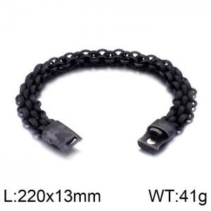 Stainless Steel Black-plating Bracelet - KB92436-BD