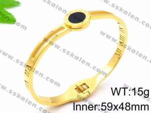 Stainless Steel Gold-plating Bangle - KB92513-LE