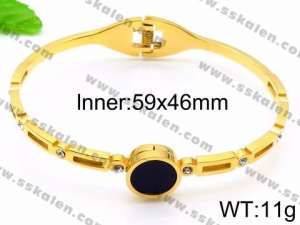 Stainless Steel Gold-plating Bangle - KB92542-LE