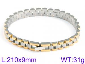 Stainless Steel Gold-plating Bracelet - KB92908-KL