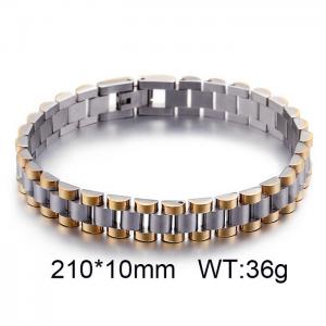 Gold Classic Foreign Trade Stainless Steel Adjustable Strap 3-Layer Bracelet - KB92909-KL