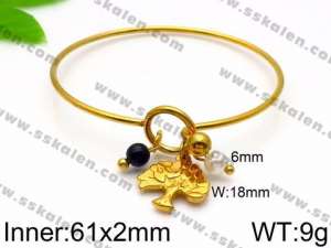 Stainless Steel Gold-plating Bangle - KB93388-Z