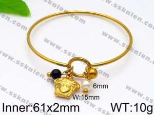 Stainless Steel Gold-plating Bangle - KB93391-Z