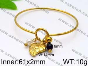 Stainless Steel Gold-plating Bangle - KB93392-Z