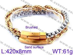 Stainless Steel Gold-plating Bracelet - KB93406-K