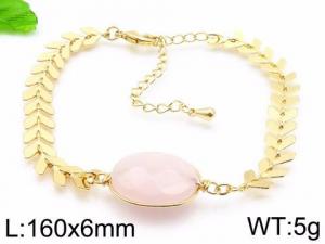 Stainless Steel Stone Bracelet - KB93588-YF