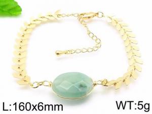 Stainless Steel Stone Bracelet - KB93589-YF