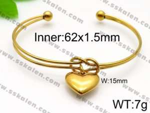 Stainless Steel Gold-plating Bangle - KB93701-Z