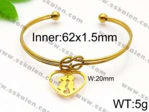 Stainless Steel Gold-plating Bangle - KB93702-Z